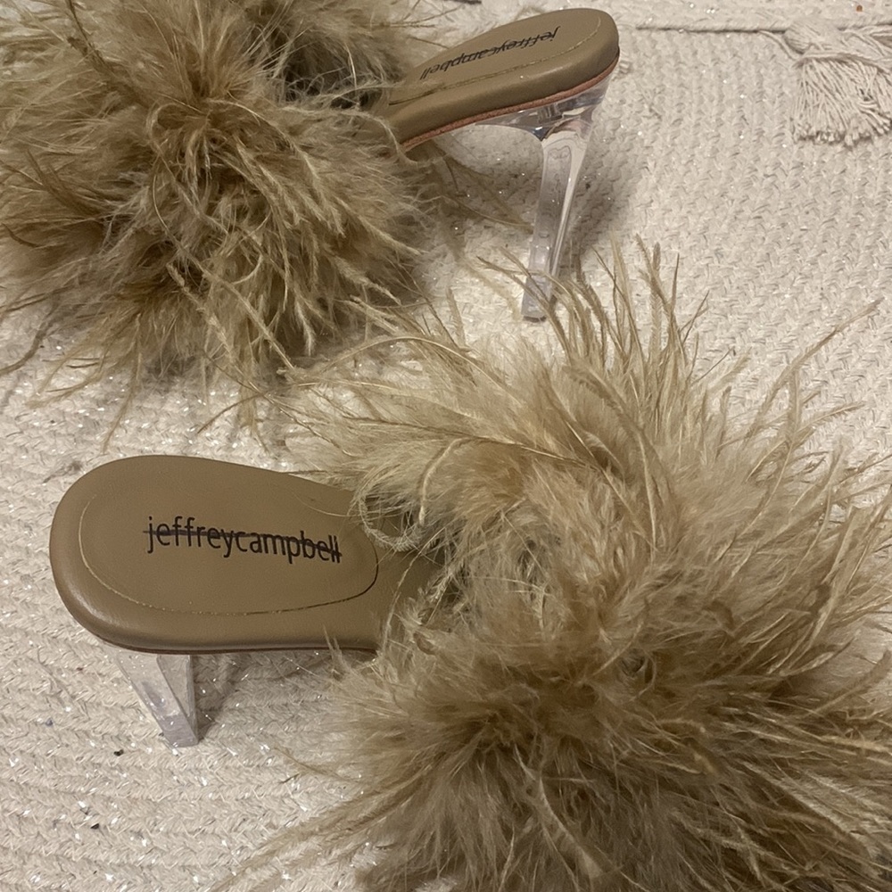 Free people Jeffrey Campbell daisy heel in light beige brown size 6.5 - Picture 5 of 5